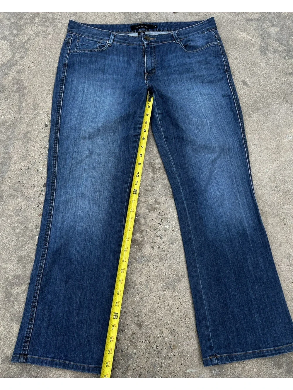 Calvin Klein Denim Jeans Blue Medium Fade Wash Women's 14 36W x 28.5L